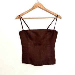 Reformation overland linen top brown